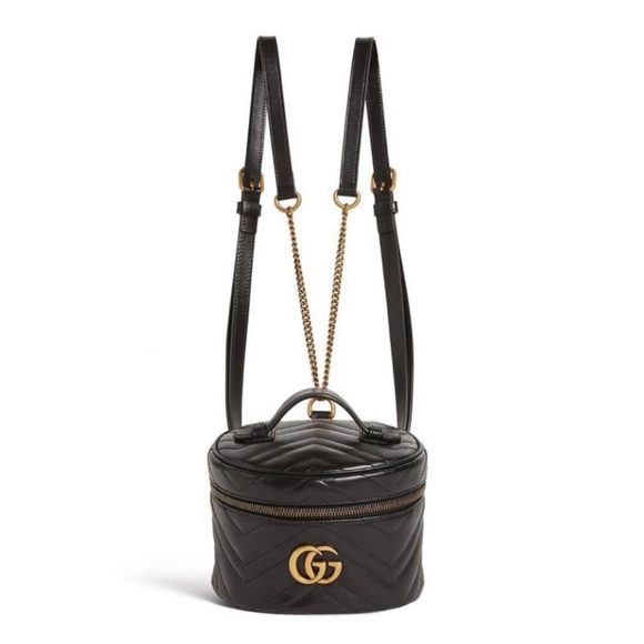 Gucci Handbags - NWT Gucci Marmont GG Mini Black Leather Backpack + FREE GIFT 🎁